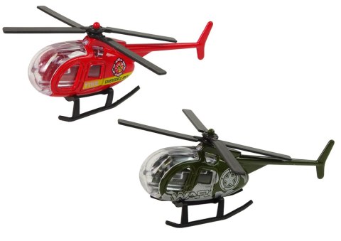 Helikopter Samoloty Służby Ratownicze 4 Kolory 1:64 LEAN TOYS