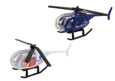 Helikopter Samoloty Służby Ratownicze 4 Kolory 1:64 LEAN TOYS