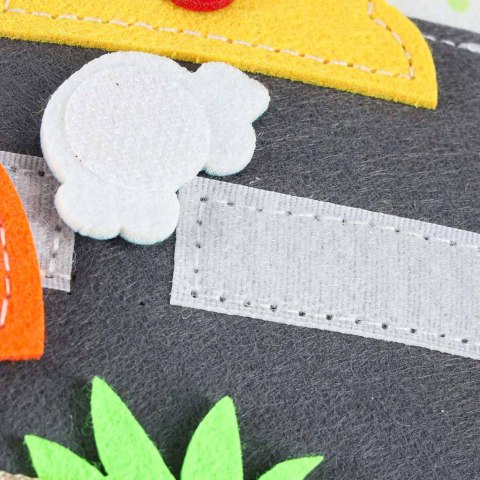 Książeczka sensoryczna edukacyjna filcowa 3D manipulacyjna ruchome elementy żyrafa Kik Sp. z o. o. Sp. k.