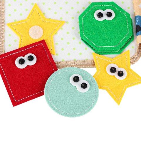 Książeczka sensoryczna edukacyjna filcowa 3D manipulacyjna ruchome elementy żyrafa Kik Sp. z o. o. Sp. k.