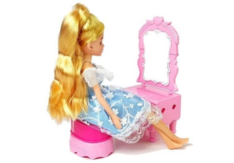 Rozkładany Domek dla Lalek Lalka Blondynka z Akcesoriami Kuchnia Toaleta Sypialnia w Walizce LEAN Toys