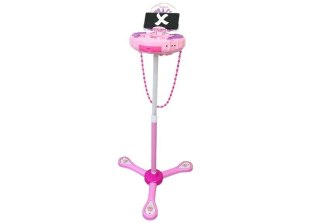 Szkatułka z Pozytywką na Statywie Mikrofon Głośnik Różowa LEAN Toys