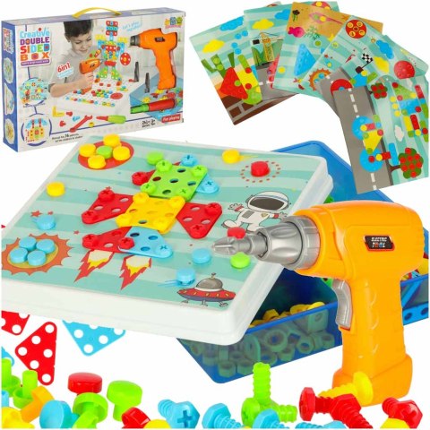 Wkrętarka wiertarka śrubki klocki konstrukcyjne zestaw majsterkowicza walizka 261 elementów Kik Sp. z o. o. Sp. k.