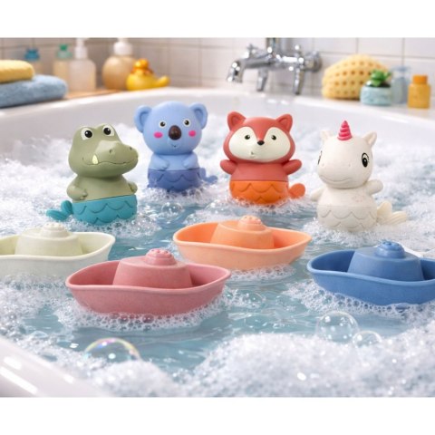 Zestaw Zabawki Do Kąpieli Zwierzątka Statki Łódeczki Gumowe 13 el.