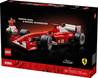 Klocki Icons 11375 Ferrari F2004 i Michael Schumacher LEGO