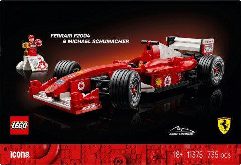 Klocki Icons 11375 Ferrari F2004 i Michael Schumacher LEGO