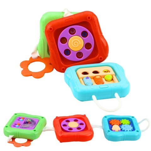 Kostka Sensoryczna Edukacyjna Panele Manipulacyjne 6 Aktywności