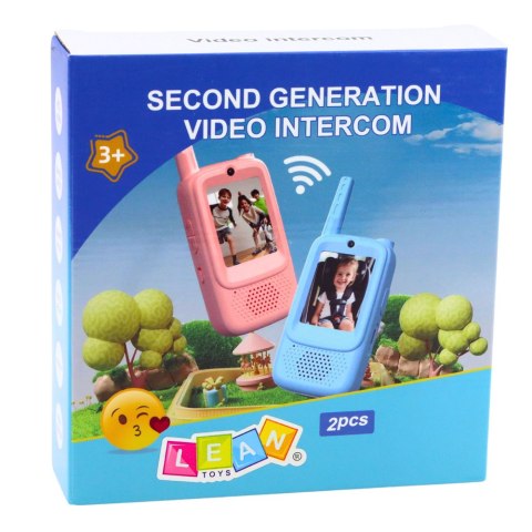 Krótkofalówki Dla Dzieci Wideo Rozmowa Nagrywanie Aparat Różowe LEAN Toys