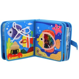 Książeczka Edukacyjna Sensoryczna Filcowa 3D Zwierzęta Morskie