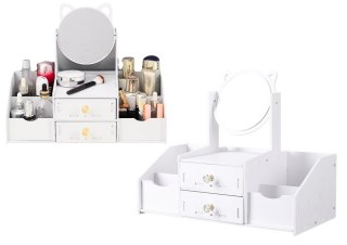 Mała Toaletka Dziecięca Lustro Z Uszami Szufladki Drewniana Biała LEAN