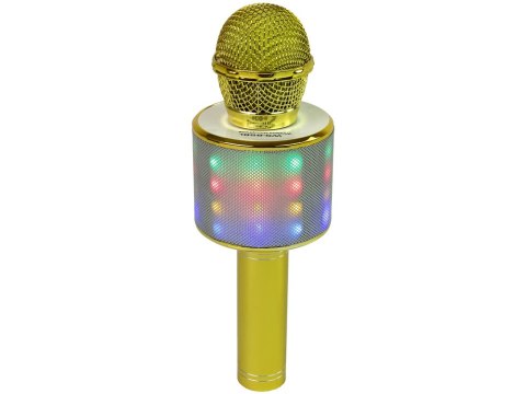 Mikrofon Bezprzewodowy USB Głośnik Nagrywanie Karaoke Model WS-858 Złoty LEAN Toys