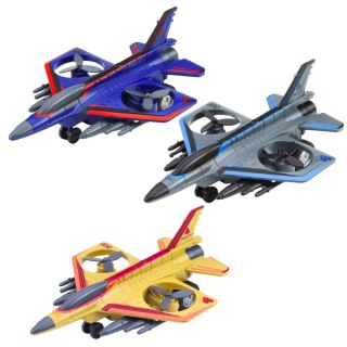 Samolot Myśliwski Bojowy Wojskowy Militarny Napęd Obracane Śmigła LEAN TOYS