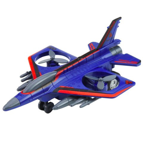 Samolot Myśliwski Bojowy Wojskowy Militarny Napęd Obracane Śmigła LEAN TOYS
