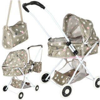 Wózek dla lalek gondola głęboki + torba gwiazdki Kik Sp. z o. o. Sp. k.