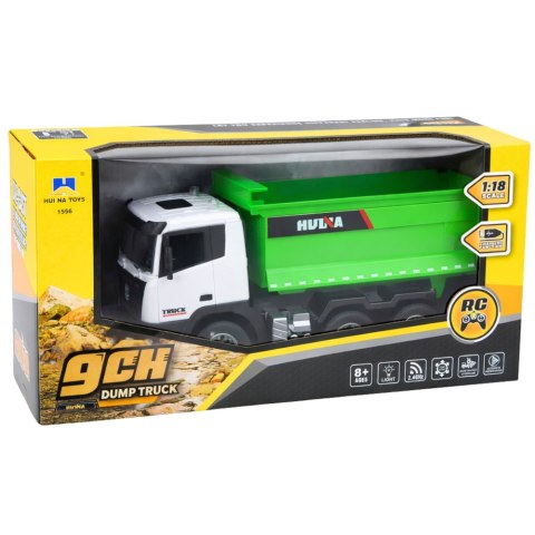 Wywrotka Ciężarówka Zdalnie Sterowana RC Huina Zielona 1:18 HUINA