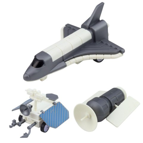 Zestaw Kosmiczny Rakieta Wahadłowiec Satelita Pojazd Transportowy LEAN Toys