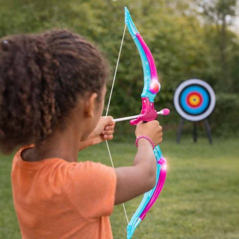 Łuk ze strzałami i tarczą zestaw łuczniczy strzelecki różowy Kik Sp. z o. o. Sp. k.
