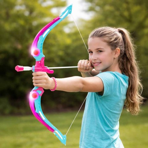 Łuk ze strzałami i tarczą zestaw łuczniczy strzelecki różowy Kik Sp. z o. o. Sp. k.