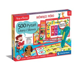 Mówiące Pióro 500 Pytań Litery i Słowa Uczę się Bawiąc Język Polski Clementoni 50780 Clementoni