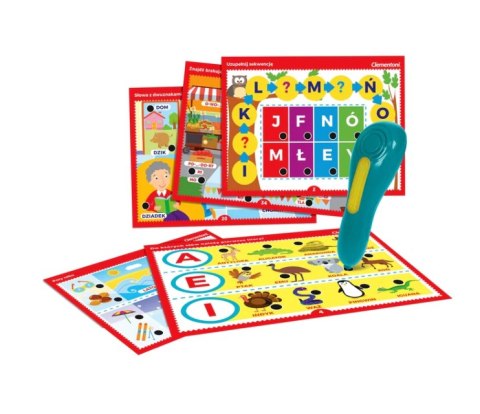 Mówiące Pióro 500 Pytań Litery i Słowa Uczę się Bawiąc Język Polski Clementoni 50780 Clementoni