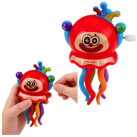 Nakręcana Zabawka Ośmiornica Klaun Jeździ Rusza Mackami LEAN TOYS