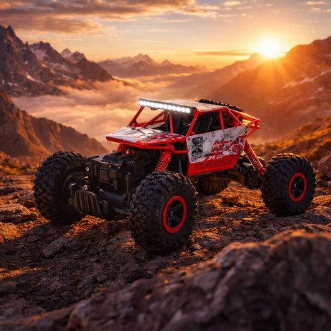 Samochód zdalnie sterowany na pilota RC Rock Crawler HB 2,4GHz 1:18 czerwony Kik Sp. z o. o. Sp. k.