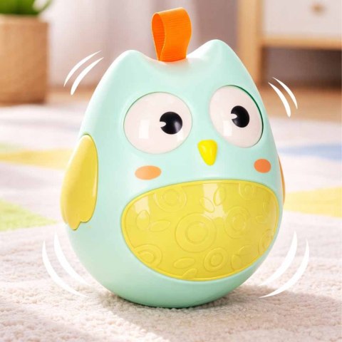 Wańka wstańka sowa sensoryczna kiwajka niebieska Kik Sp. z o. o. Sp. k.