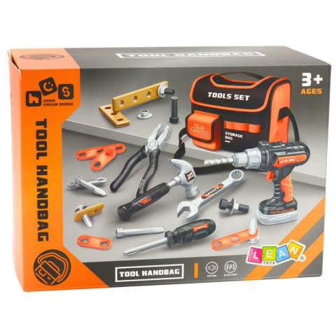Zestaw Majsterkowicza Narzędzia W Torbie Wiertarko Wkrętarka 25 el. LEAN Toys