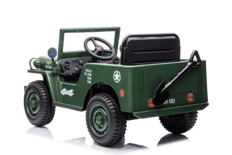 Auto Na Akumulator JH-103 Wojskowa Zieleń 4x4 LEAN CARS