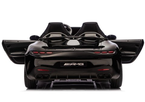 Auto Na Akumulator Mercedes GT63 AMG DK-GT63 24V LCD Cichy Silnik Czarny LEAN CARS