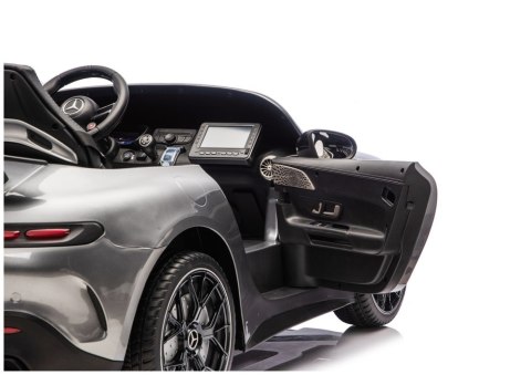 Auto Na Akumulator Mercedes GT63 AMG DK-GT63 24V LCD Cichy Silnik Szary LEAN CARS