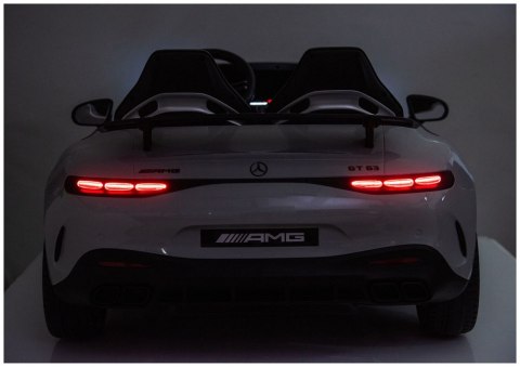 Auto Na Akumulator Mercedes GT63 AMG DKGT63 24V LCD Lakierowany Jasno Szary LEAN CARS