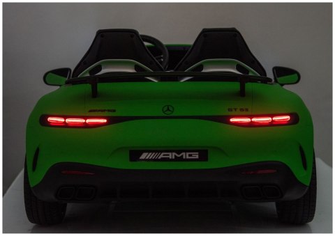 Auto Na Akumulator Mercedes GT63 AMG DKGT63 24V Cichy Silnik Matowy Zielony LEAN CARS