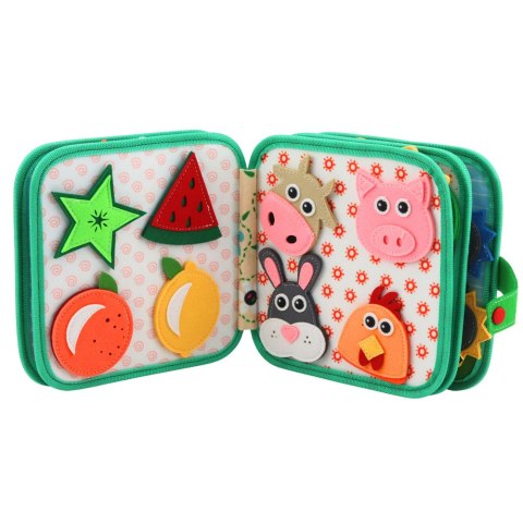 Książeczka Edukacyjna Sensoryczna Filcowa 3D Zwierzęta Domowe Krowa