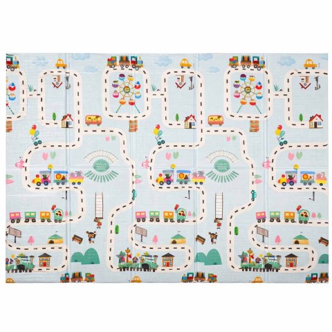 Mata edukacyjna piankowa dwustronna składana 150x200cm balony ulica Kik Sp. z o. o. Sp. k.