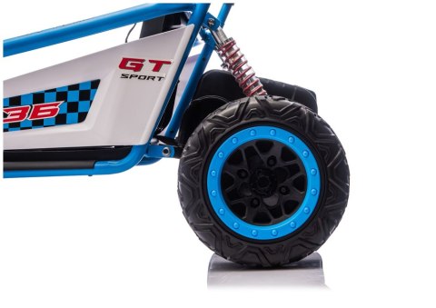 Pojazd Na Akumulator DM-107 24V7 Cichy Silnik Niebieski LEAN CARS