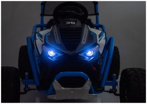 Pojazd Na Akumulator DM-107 24V7 Cichy Silnik Niebieski LEAN CARS