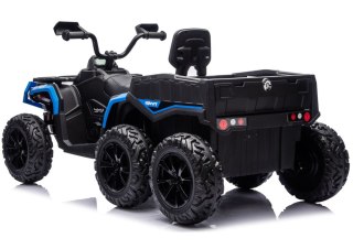 Quad Na Akumulator ATV 6 Kół Z Przyczepką JC606 24V 4x4 Niebieski LEAN CARS