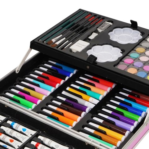 Zestaw Artystyczny Plastyczny Jednorożec Walizka Różowa 150 el. LEAN Toys