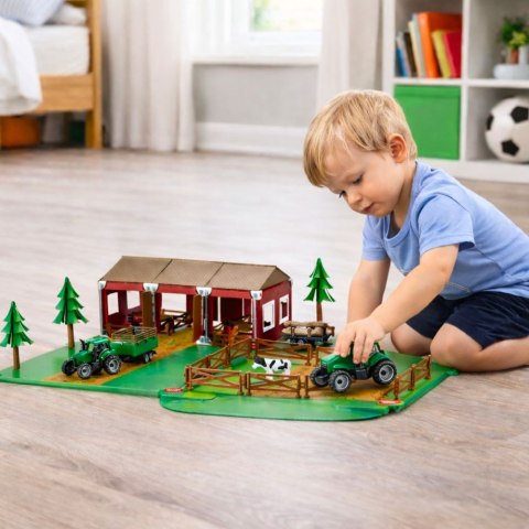 Zestaw Farma Gospodarstwo Zagroda Traktory Zwierzęta 102 el. LEAN Toys
