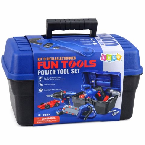 Zestaw Małego Majsterkowicza Skrzynka Narzędzia Wkrętarka 30 el. LEAN Toys