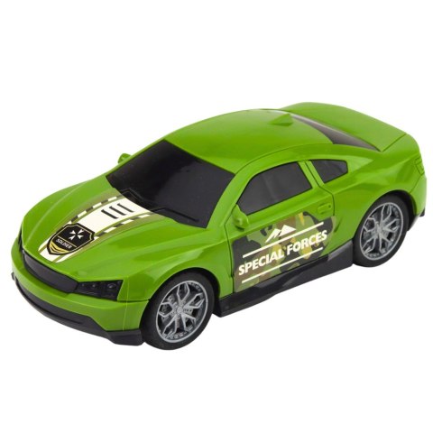 Zestaw Militarny Wojskowy Ciężarówka Laweta Auto Helikopter Światła Dźwięk LEAN Toys