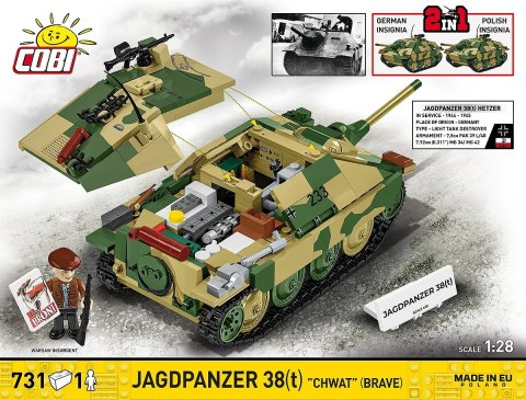 Klocki Jagdpanzer 38t Chwat 731 klocki Cobi Klocki