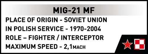 Klocki Mig-21 MF 381 klocków Cobi Klocki