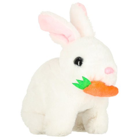 Królik króliczek z marchewką pluszowy chodzi rusza uszami Kik Sp. z o. o. Sp. k.
