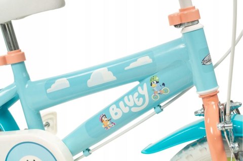 Rower dziecięcy Toimsa Bluey 12" błękitno-limonkowy