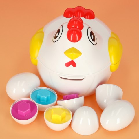 Układanka edukacyjna dopasuj kształty jajka 12 szt. kura Kik Sp. z o. o. Sp. k.