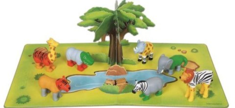 Zestaw Malblo Magnetic Mini Zwierzęta z dżungli MALIK