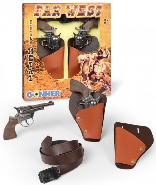 Zestaw rewolwerów kowbojskich, metalowe GONHER 147/0 Pulio
