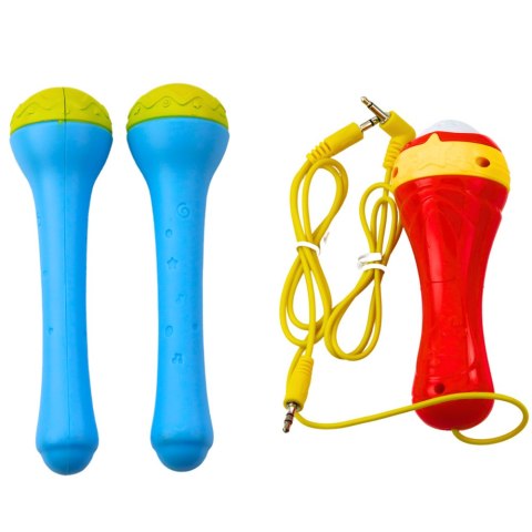 Bębenek Dla Dzieci Muzyczny Interaktywny Światła Dźwięki Niebieski LEAN Toys